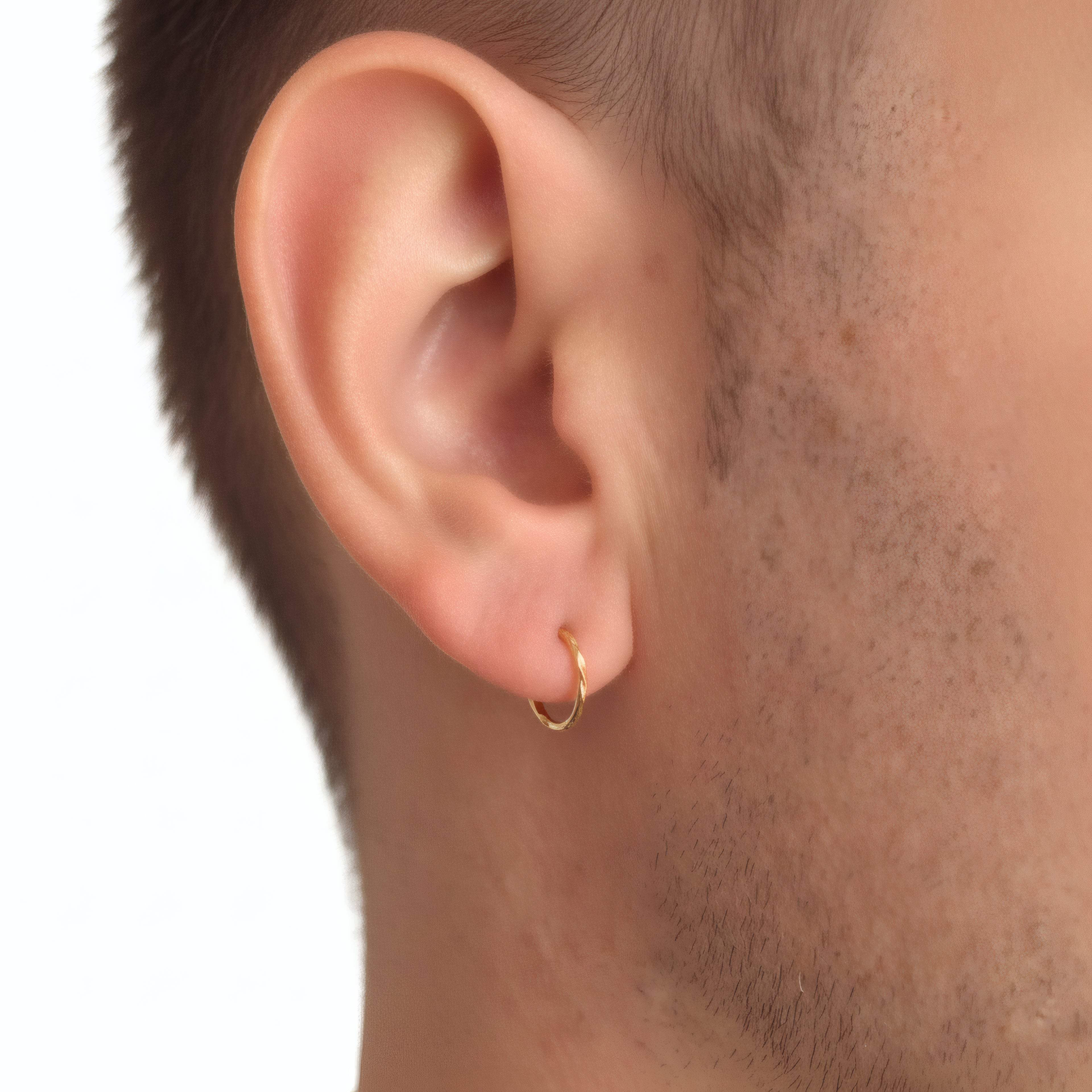 14k gold mini spiral earrings