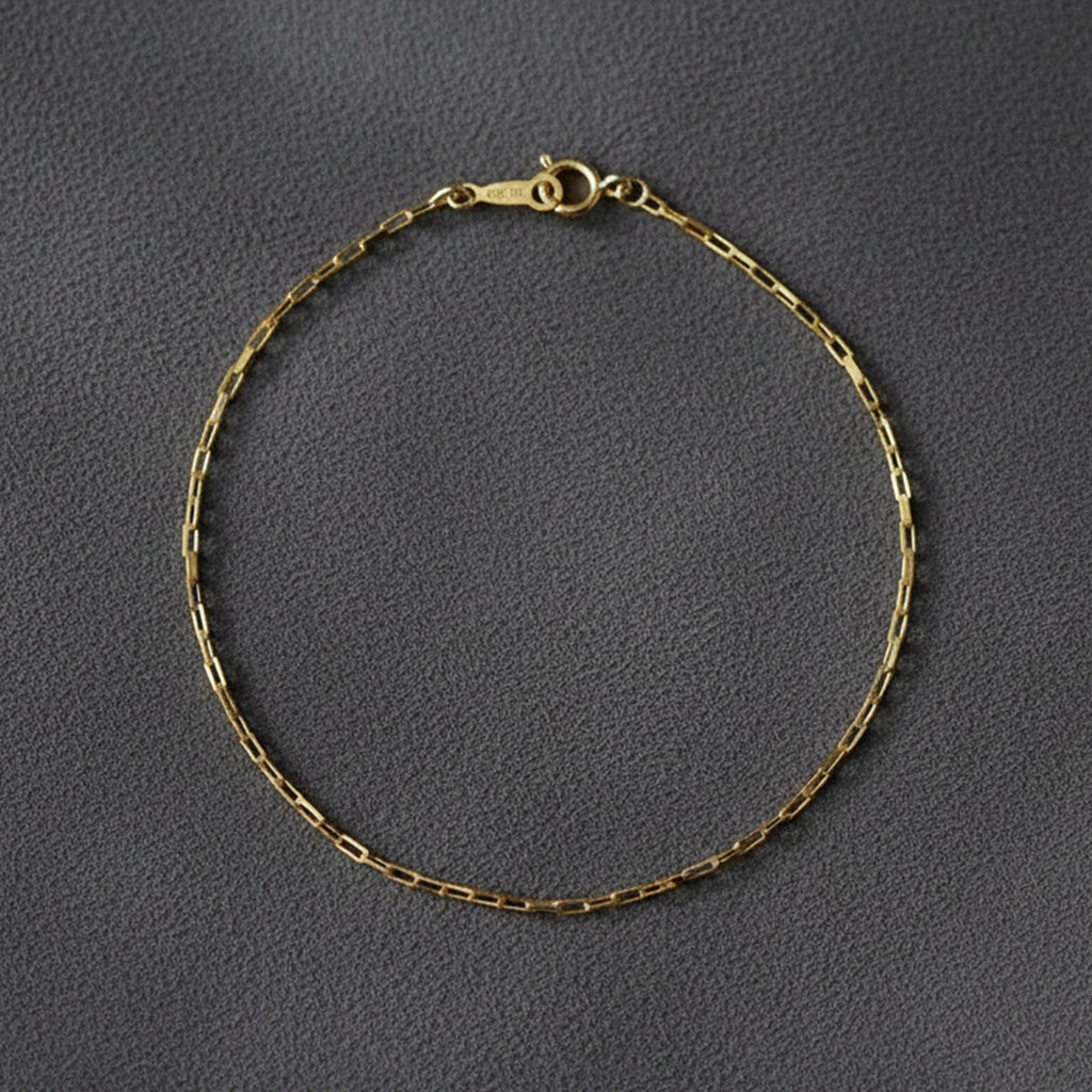14k gold checkered bracelet