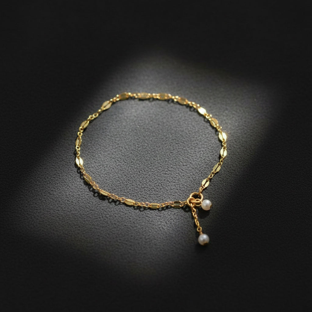 14k Gold Natural Pearl Elegant Bracelet