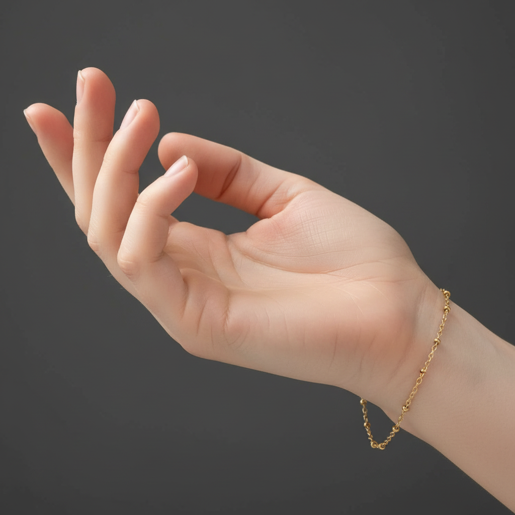 14k gold bead bracelet