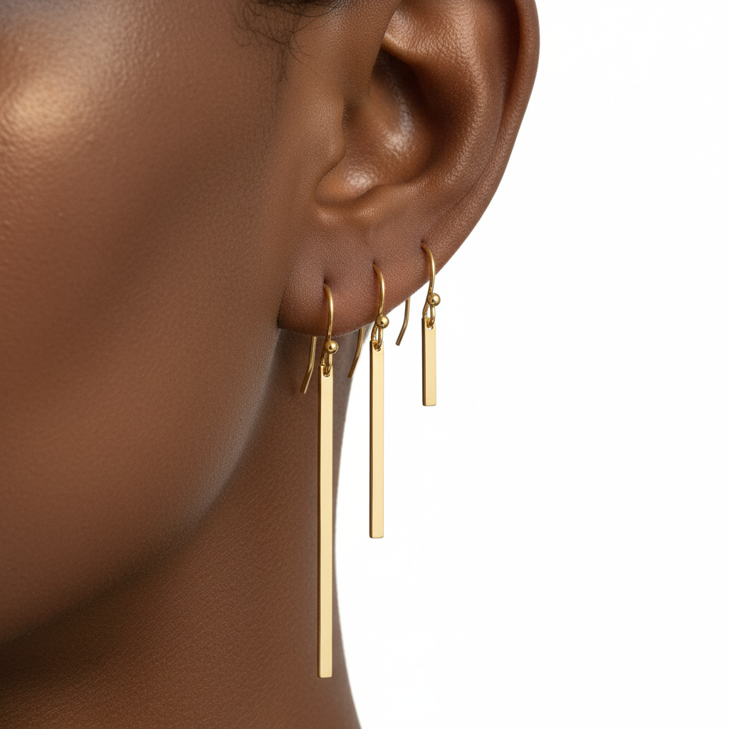14K Gold Long Tassel Earrings