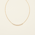 14K Gold Natural Pearl Arc Necklace
