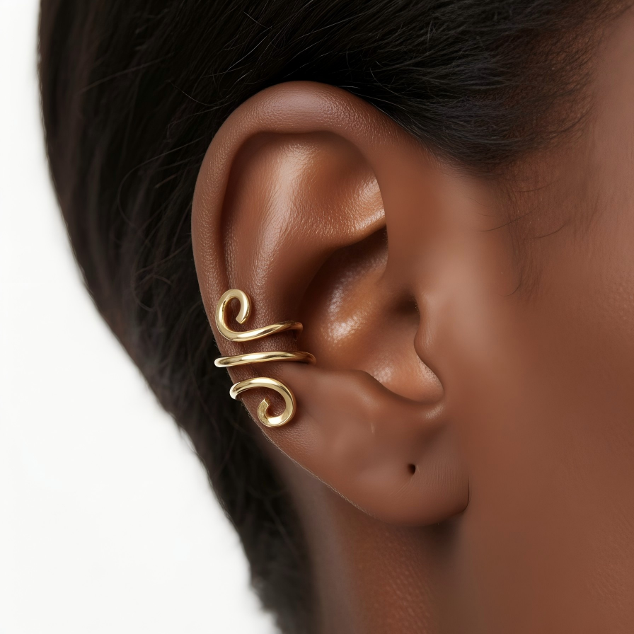 14k gold clip-on earrings for non-pierced ears