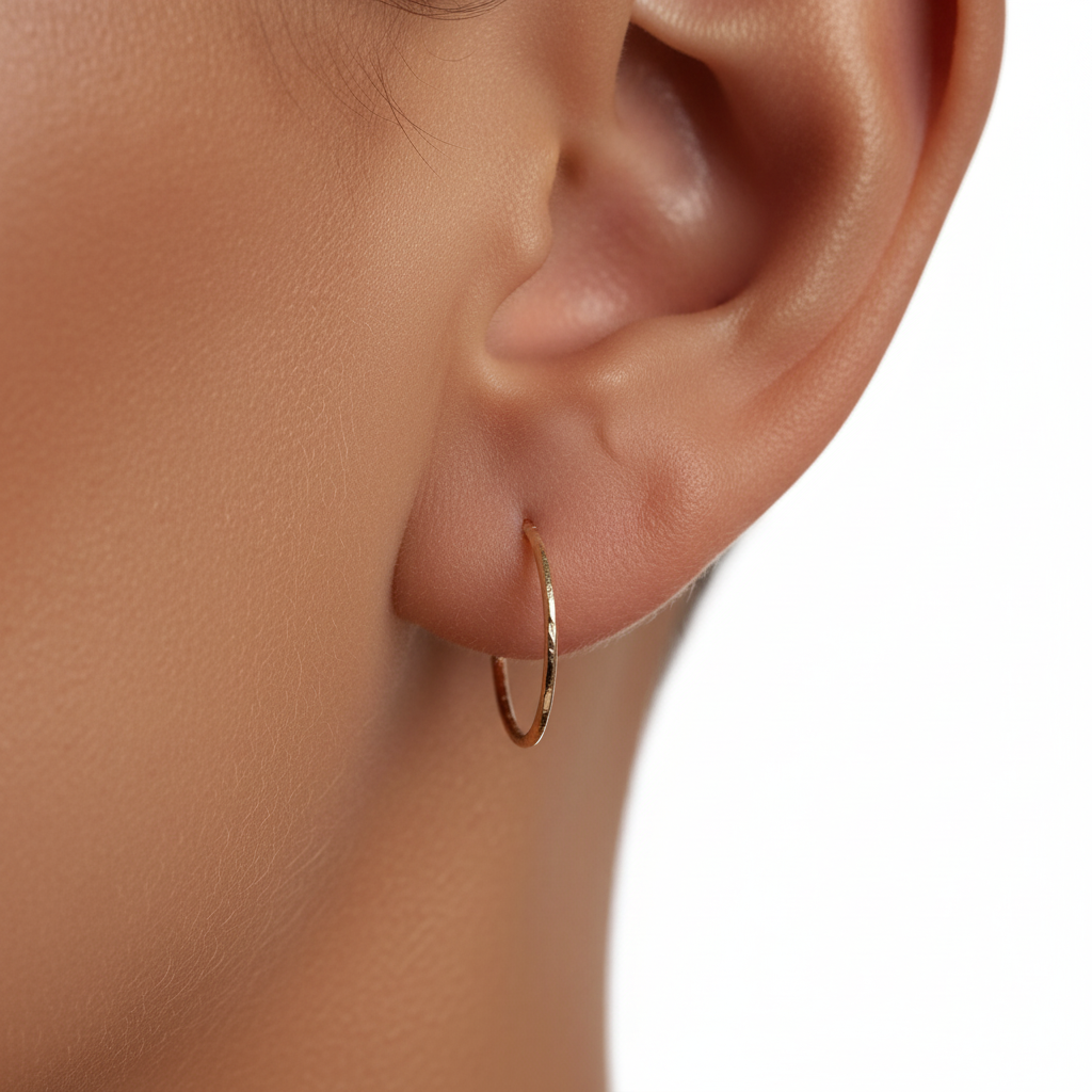 14k gold mini minimalist earrings