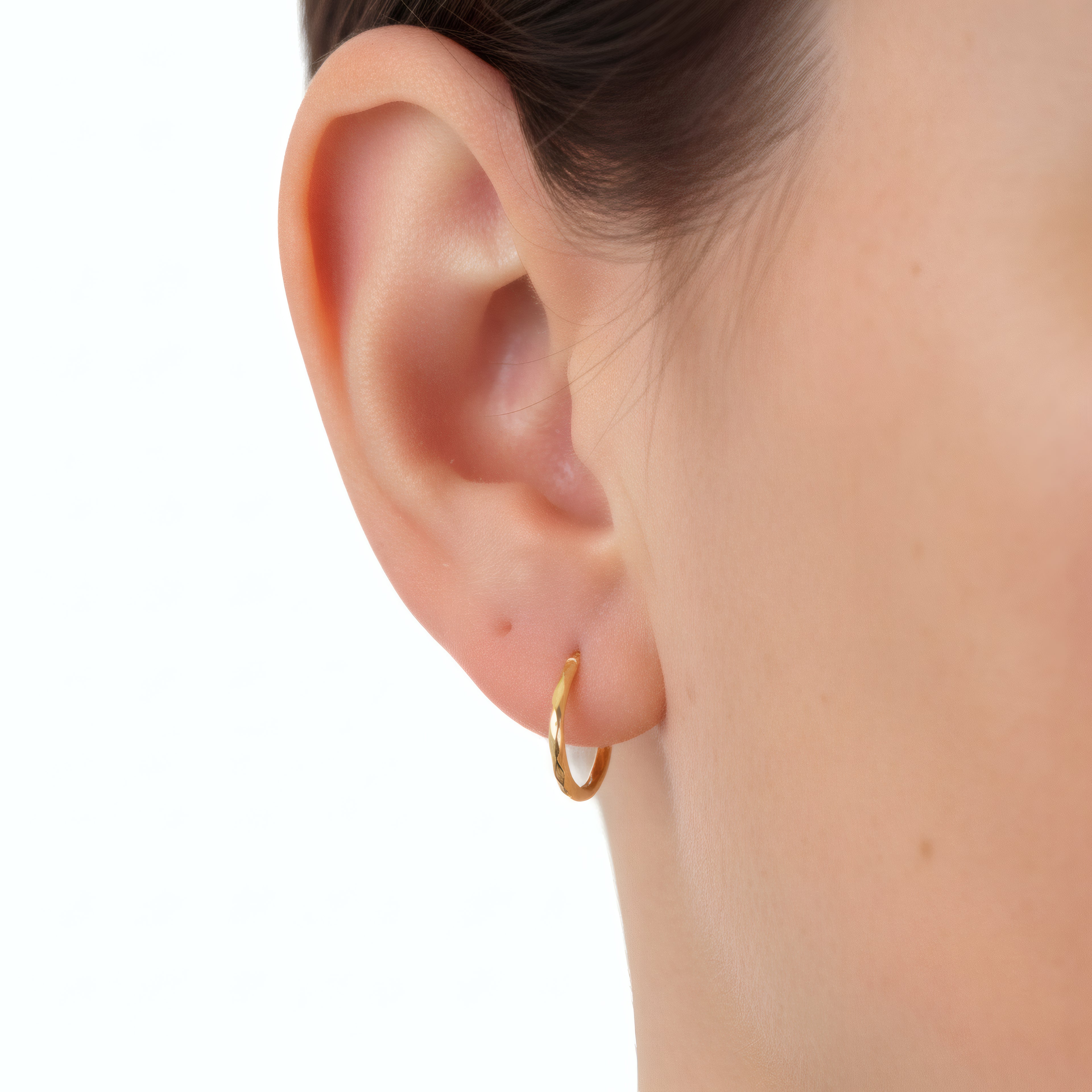 14k gold mini spiral earrings