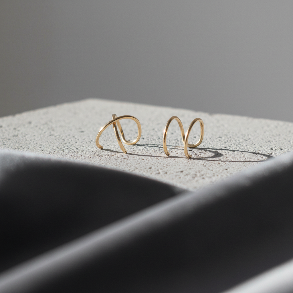 14k gold clip-on earrings for non-pierced ears