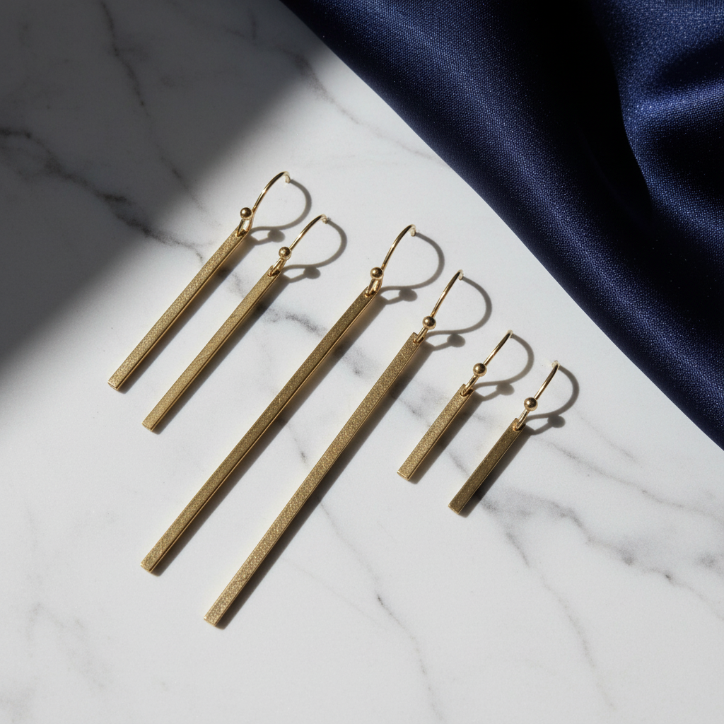 14K Gold Long Tassel Earrings