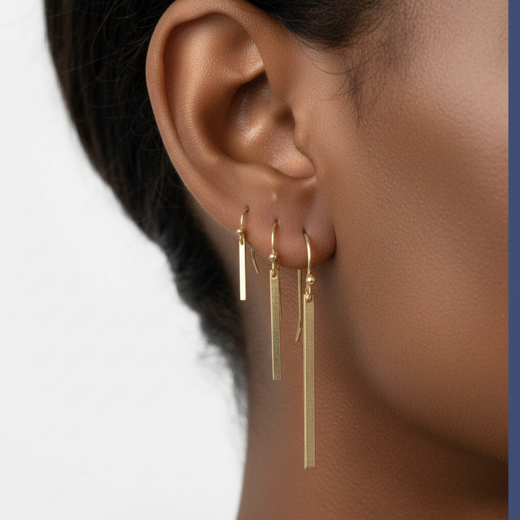 14K Gold Long Tassel Earrings
