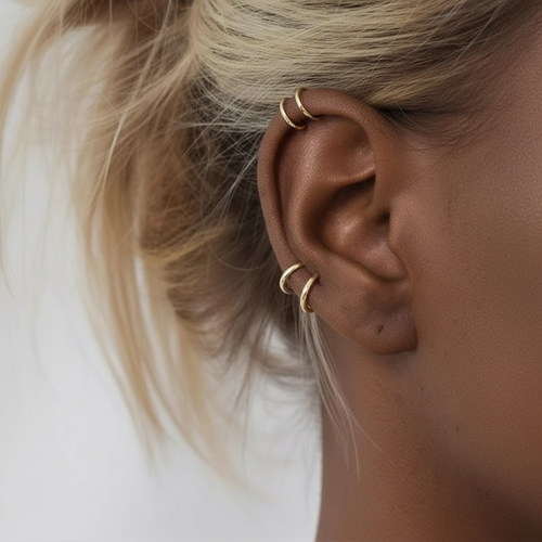 14k gold clip-on earrings for non-pierced ears