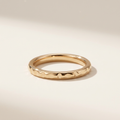 14K Solid Gold Faceted Rectangle wedding Ring