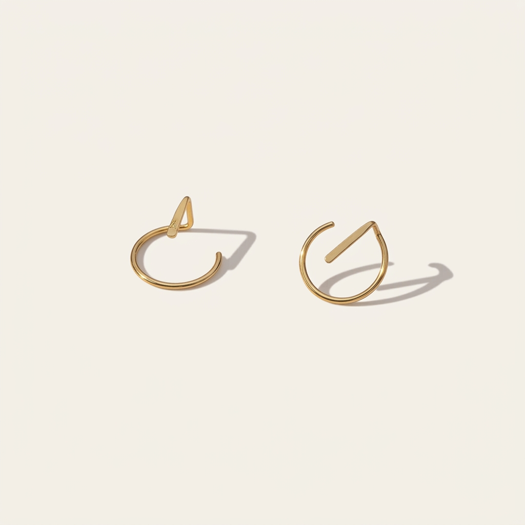 14k gold round elegant stud earrings