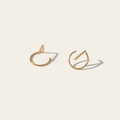 14k gold round elegant stud earrings