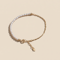 14k gold natural pearl bracelet