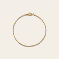 14k gold checkered bracelet