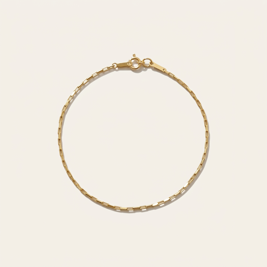14k gold checkered bracelet