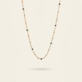14K Gold Black Spinel Necklace